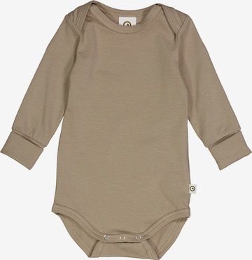 Tutina / body per bambino di Müsli by GREEN COTTON in marrone: frontale