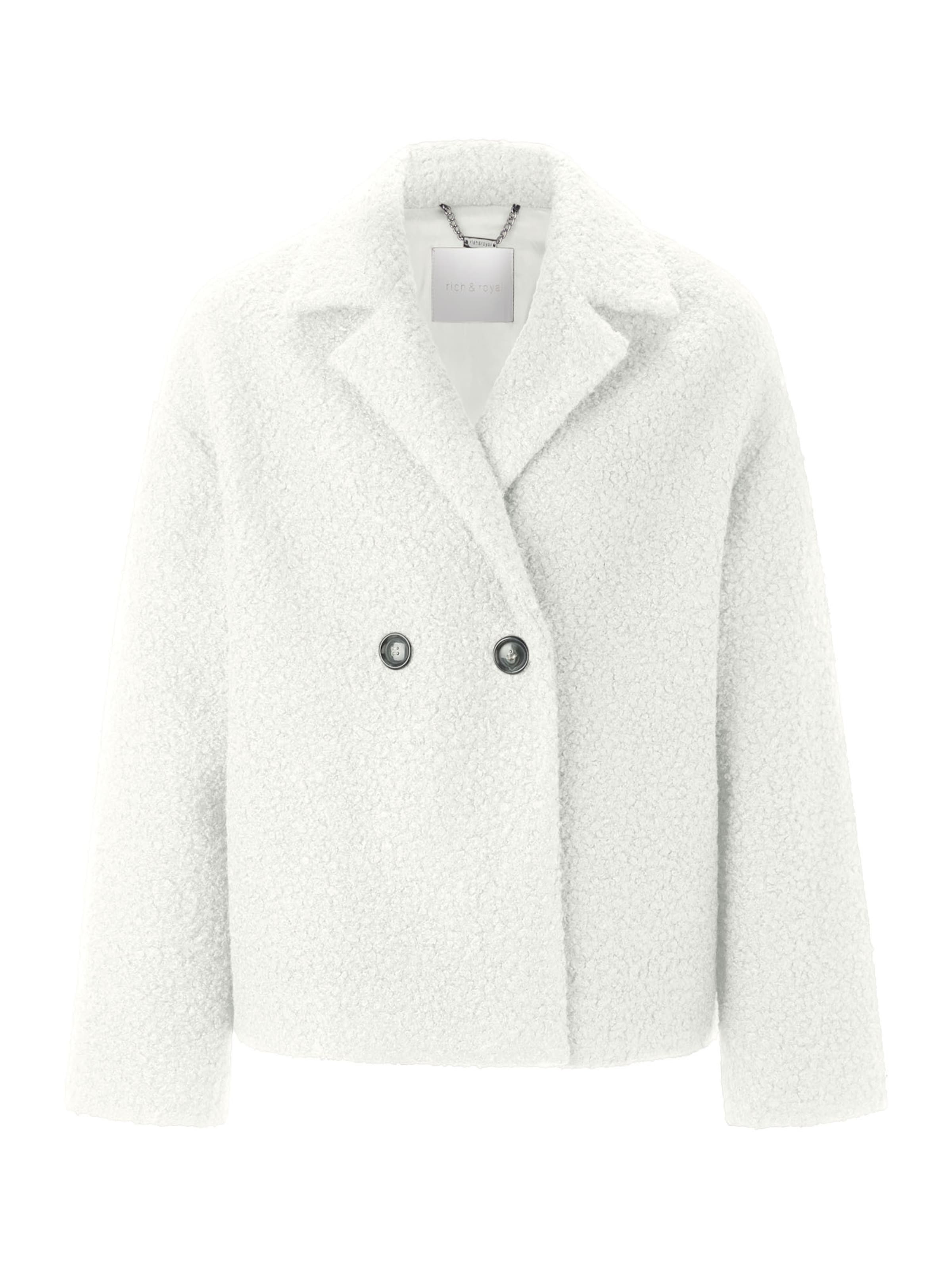 Rich & Royal Kevad-sügismantel, värv valge: eest vaates