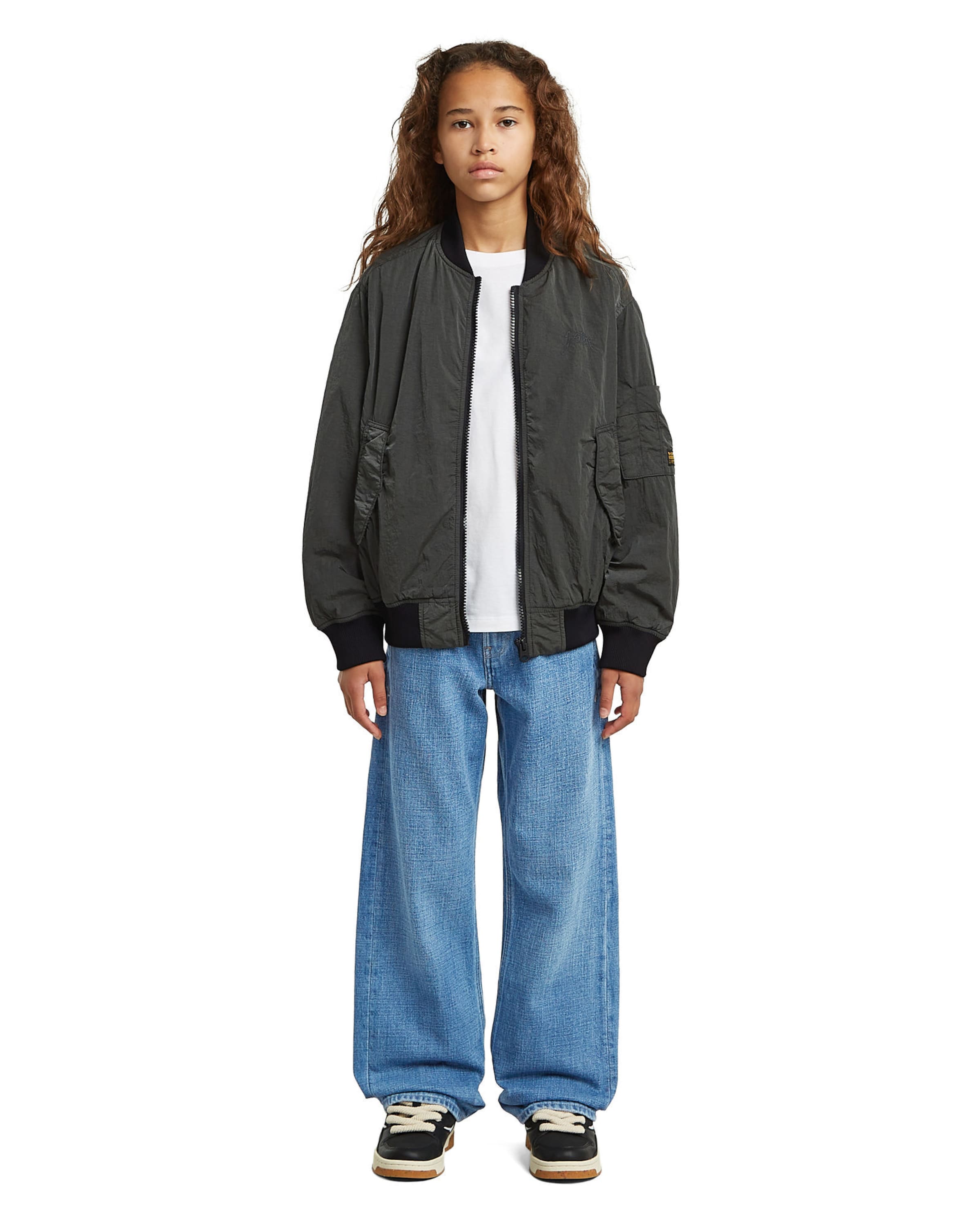 G-STAR Jacket - 'Girls Bomber Padded Jacket' in Blau