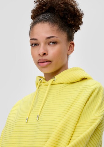 Sweat-shirt QS en jaune