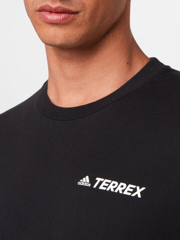 T-Shirt fonctionnel 'Mountain Landscape' ADIDAS TERREX en noir