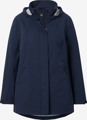 Ulla Popken Functionele jas in Blauw: voorkant