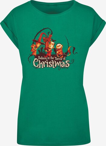 ABSOLUTE CULT Shirt 'The Nightmare Before Christmas - Christmas Terror' in Green: front