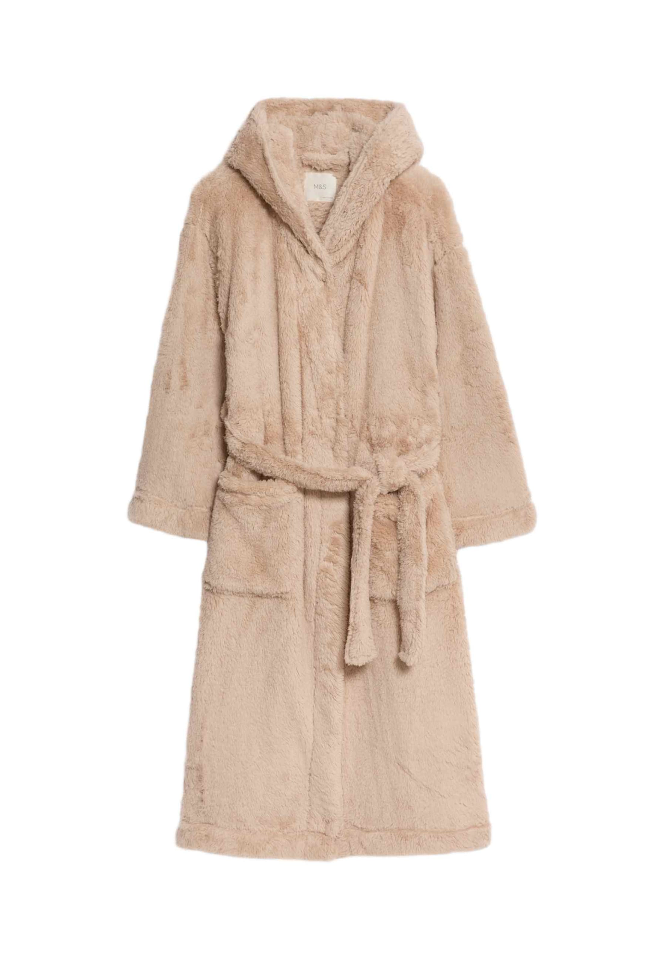 Marks & Spencer Long Bathrobe in Beige: front