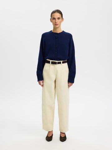 SELECTED Wide leg Pleat-front trousers in Grey