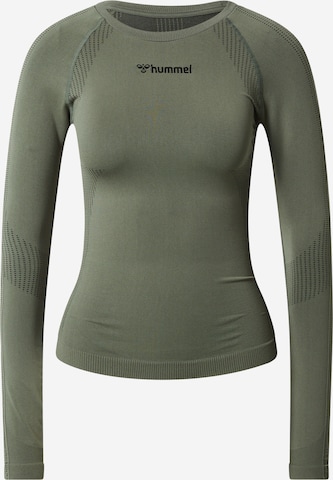 Hummel Funkcionalna majica | zelena barva: sprednja stran