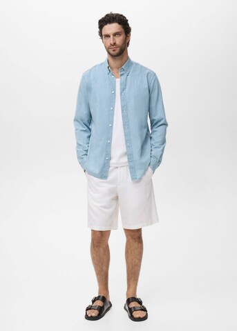 MANGO MAN Regular Fit Hemd 'Corinto' in Blau