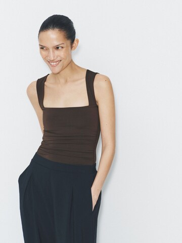 The Set T-shirtbody i brun: framsida