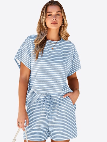 mėlyna Imily Bela Moteriškas kostiumėlis su kelnėmis: priekis