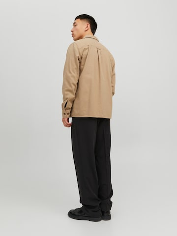 JACK & JONES Regular Fit Hemd 'Eddie' in Beige