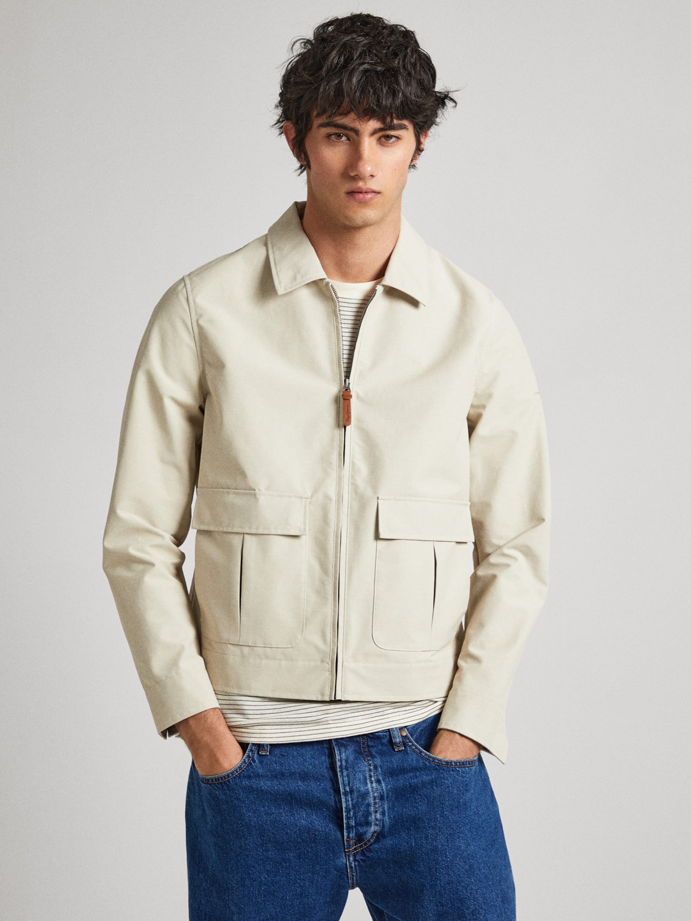 ターナーさん専2/20 新品　PEPE JEANS 　コートジャケット　M~L感 JOSEPH green jacket with zipper and pockets brand Pepe Jeans