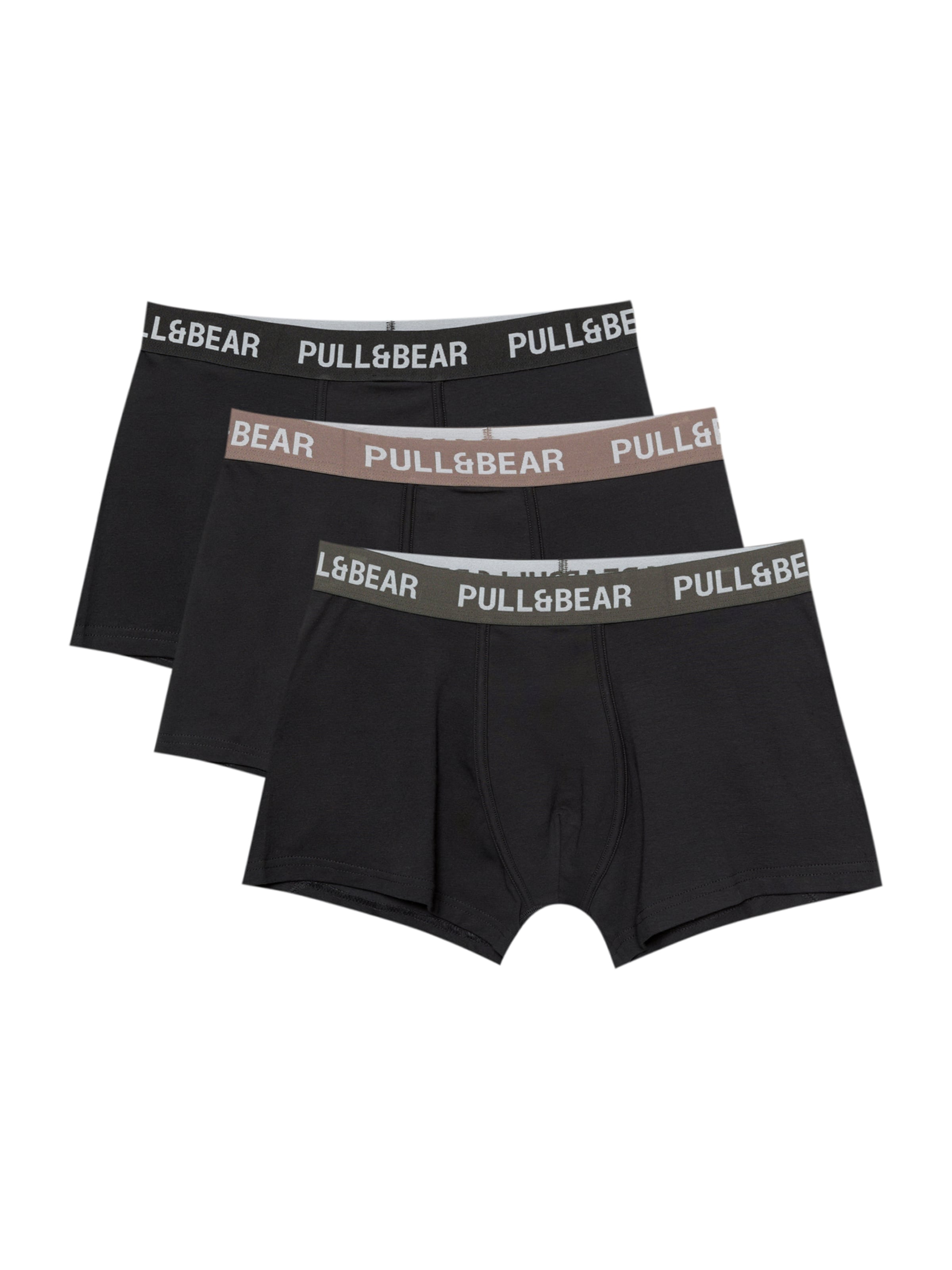 Boxer Pull&Bear di colore mocca / color fango / grigio chiaro / nero, Visualizzazione prodotti