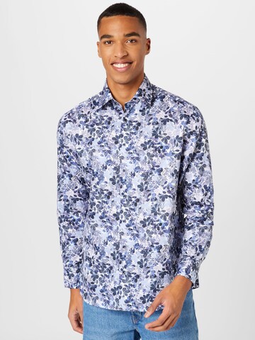 ETERNA Regular fit Button Up Shirt in Blue: front