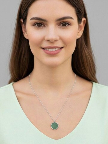 Sergio EngelLančić 'Beach Kette 02 Elegante Edelstahlkette mit Natursteinanhänger' - zelena boja: prednji dio