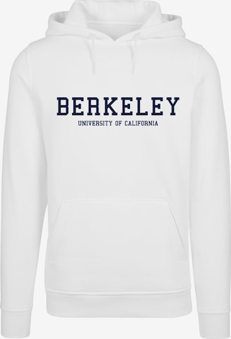 Merchcode Sweatshirt 'Berkeley University' in Wit: voorkant