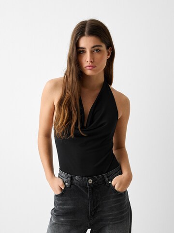 Bershka Shirt bodysuit in Black: front