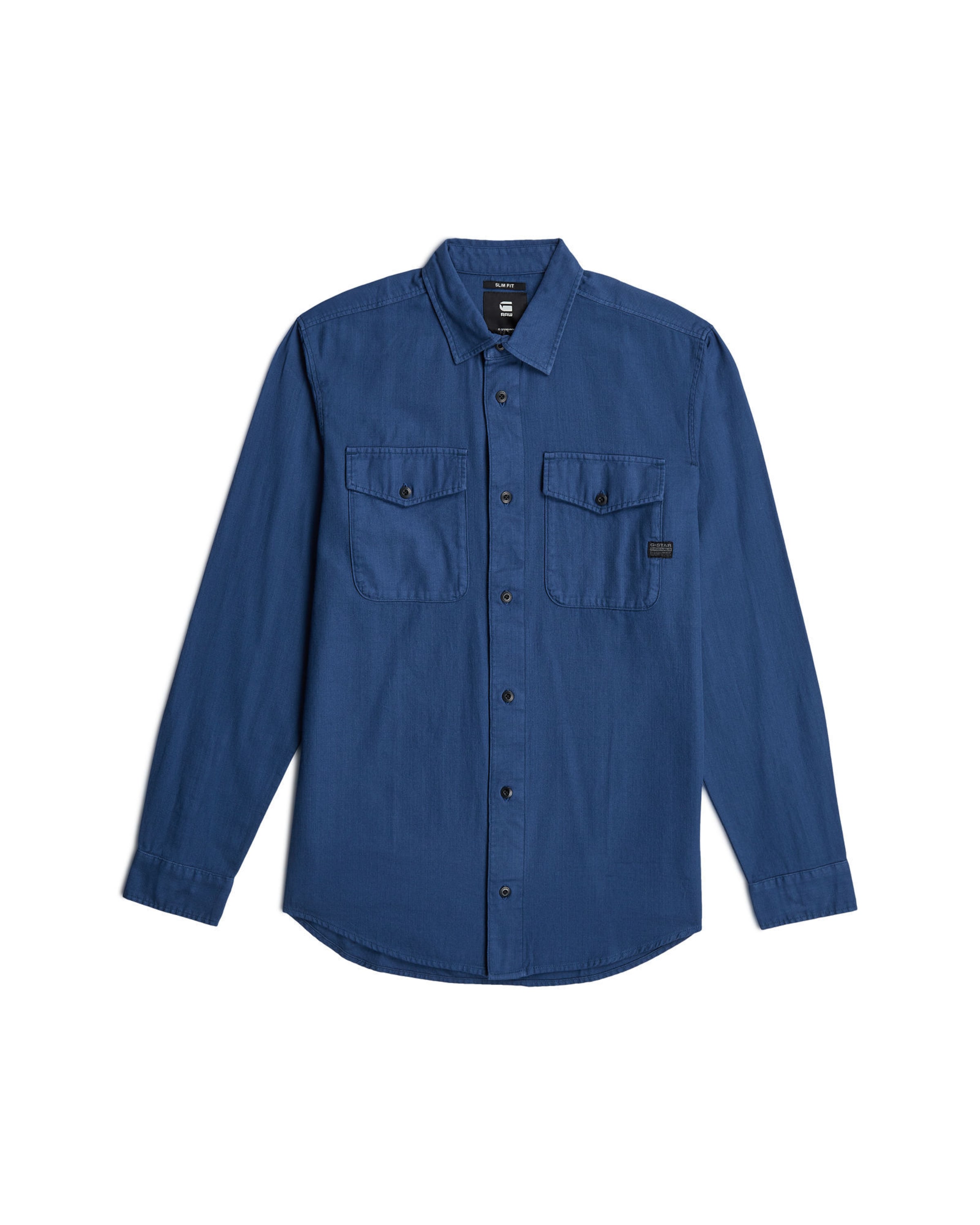 G-STAR Slim fit Zakelijk overhemd 'Marine Slim Shirt' in Blauw: voorkant