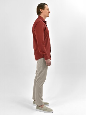 Vercate Slim Fit Businesshemd 'No. 19' in Rot