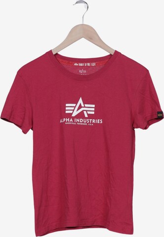ALPHA INDUSTRIES T-Shirt M in Pink: predná strana