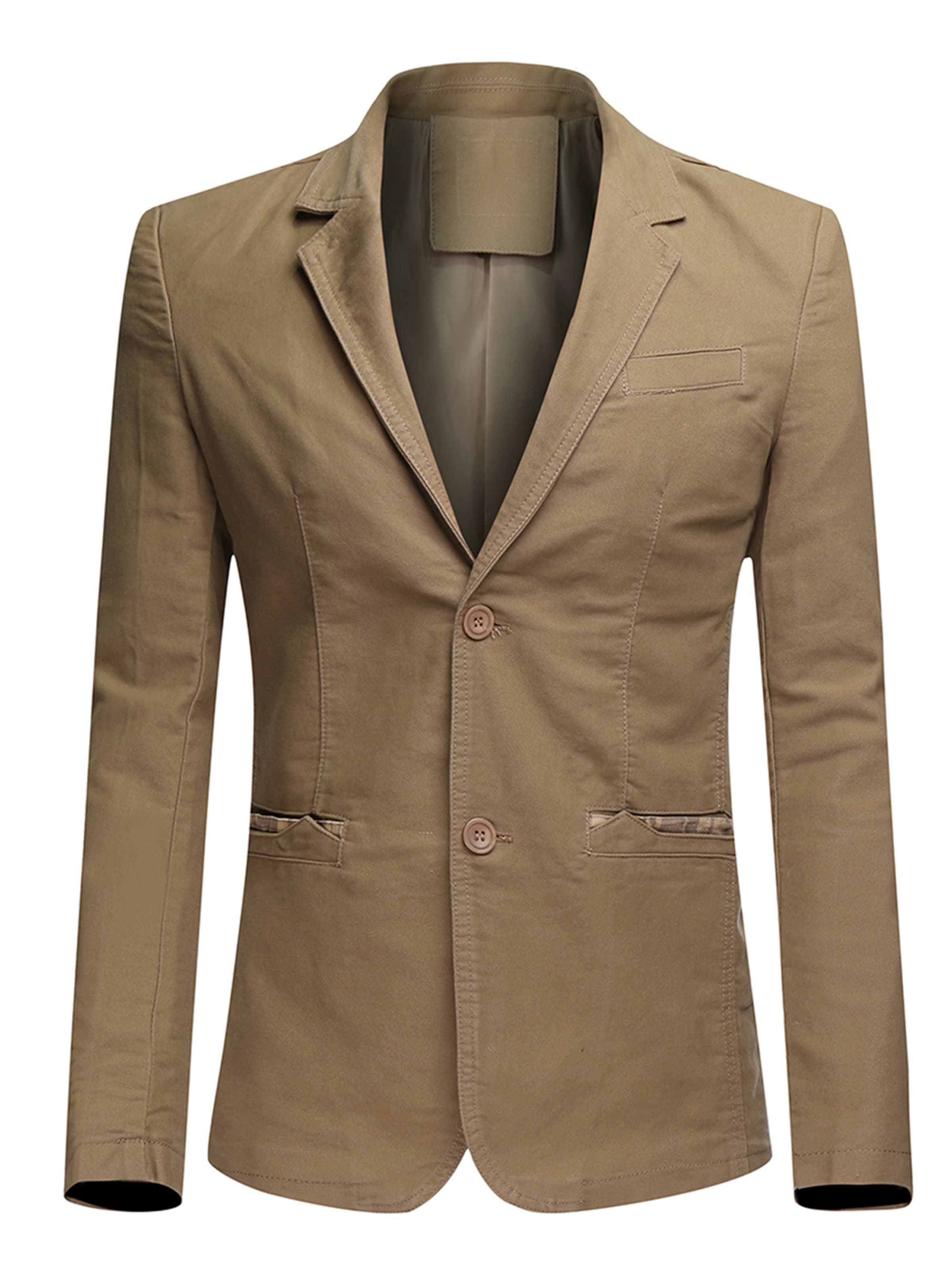 Youthup Slim fit Suit Jacket in Green: front