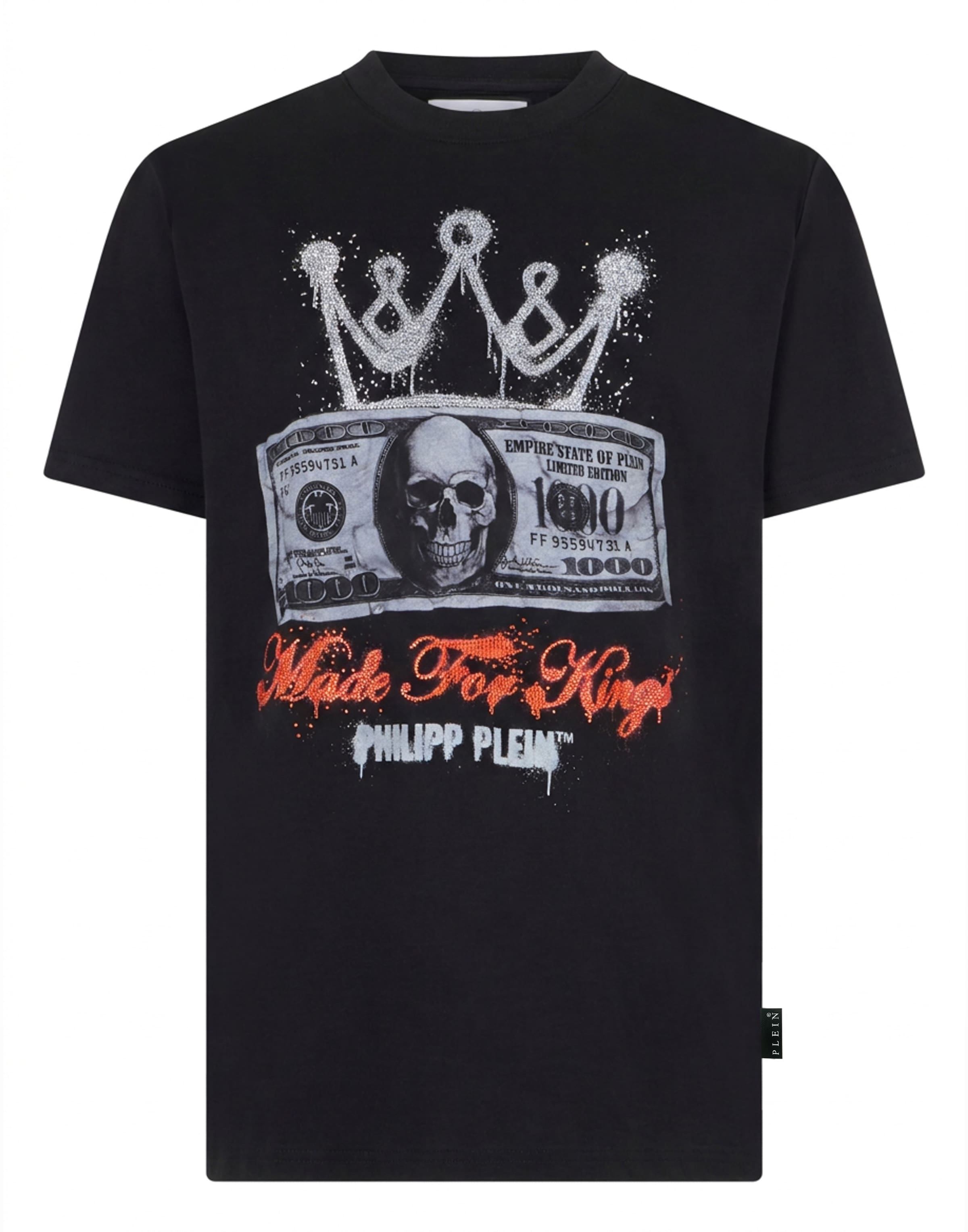 Maglietta di Philipp Plein in nero: frontale