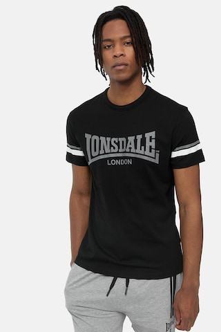 LONSDALE Shirt 'CREICH' in Schwarz: Vorderseite