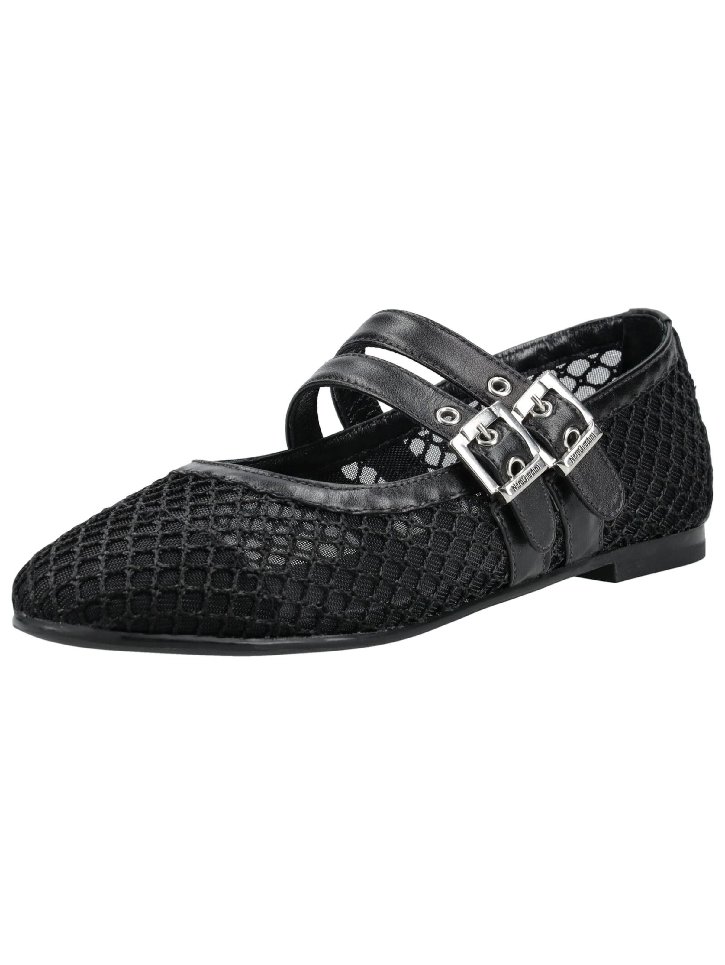 Ballerines à lanières Nero Giardini en noir : devant
