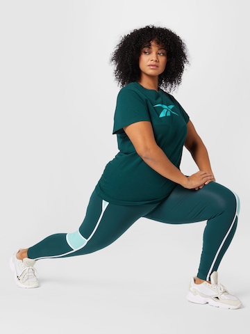 Reebok - Skinny Calças de desporto 'Lux' em verde