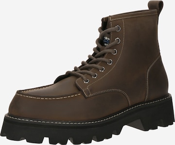 Blauer.USA Šnurovacie čižmy 'RUSK' - Hnedá: predná strana