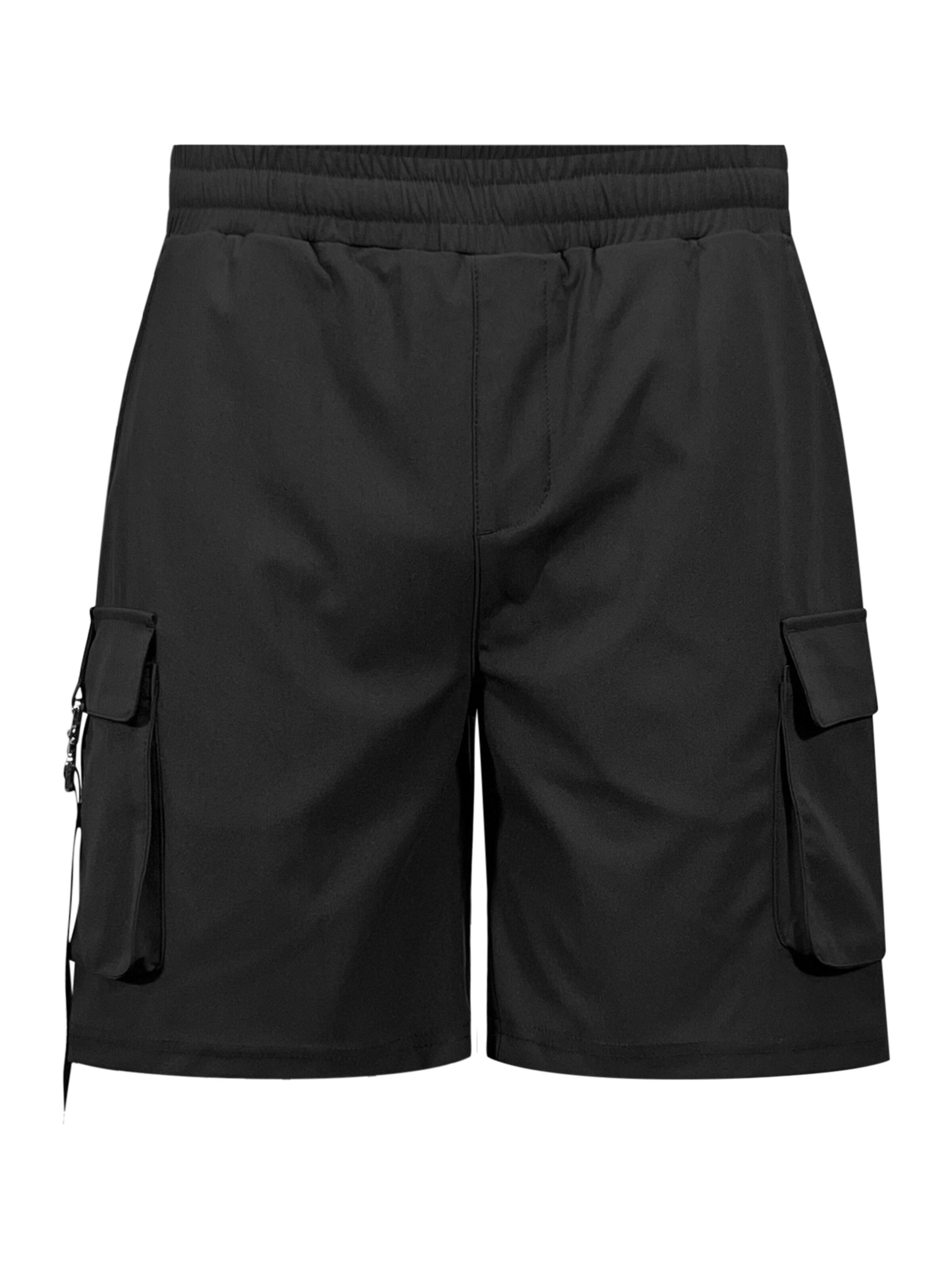 SikSilk Regular Cargo trousers in Black: front