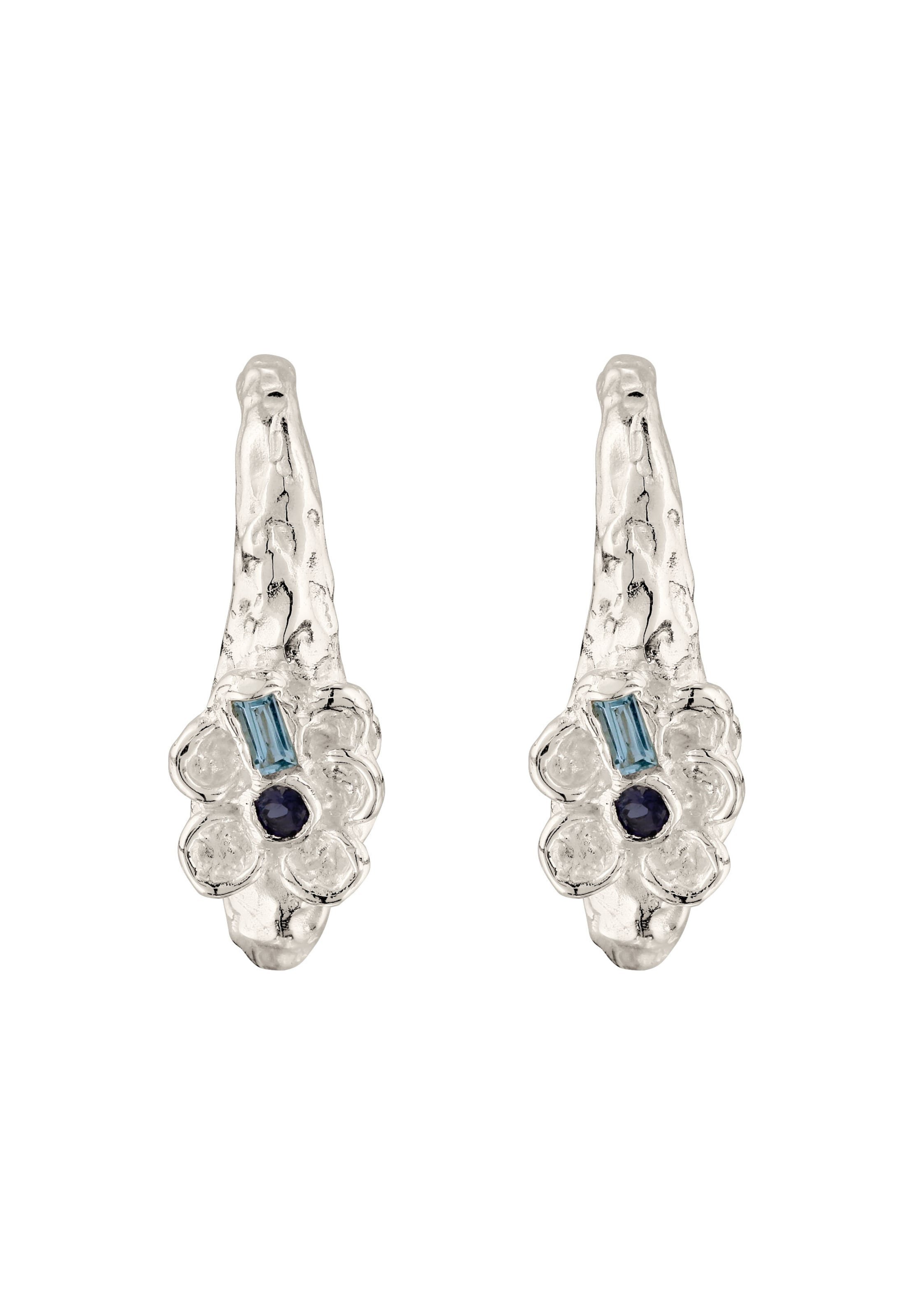 Boucles d'oreilles Haze&Glory en argent : devant