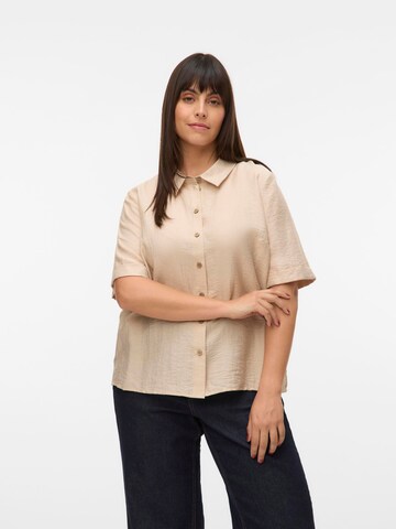 Vero Moda Curve Blouse 'VMCHeaven' in Beige: front