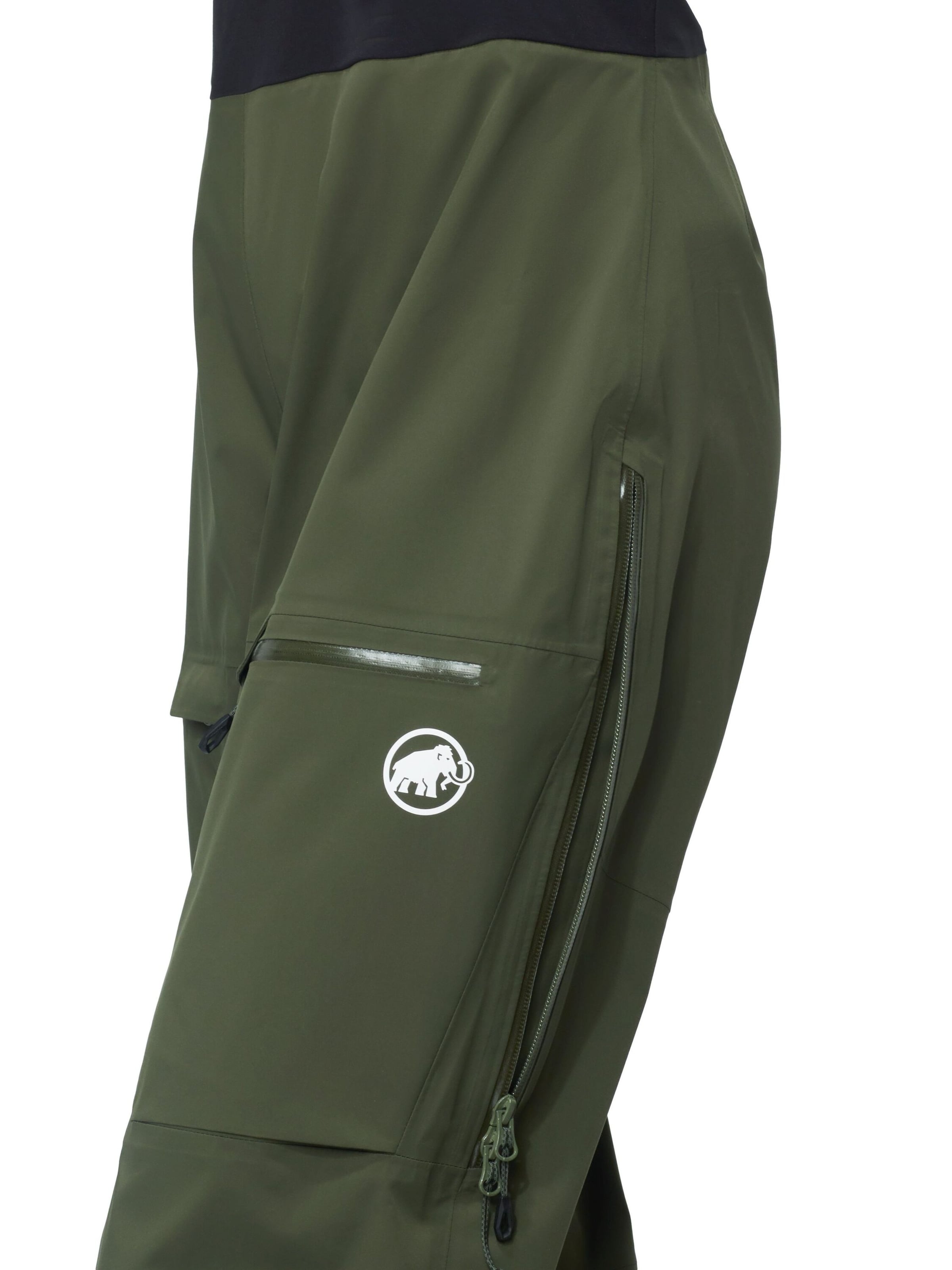 MAMMUT Regular Outdoor Pants 'HS Bib' in Green