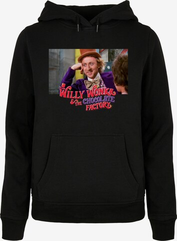 ABSOLUTE CULT Sweatshirt 'Willy Wonka And The Chocolate Factory - Condescending Wonka' in Schwarz: predná strana
