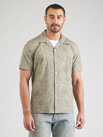 Fit confort Chemise 'SLHHYDE' SELECTED HOMME en vert : devant