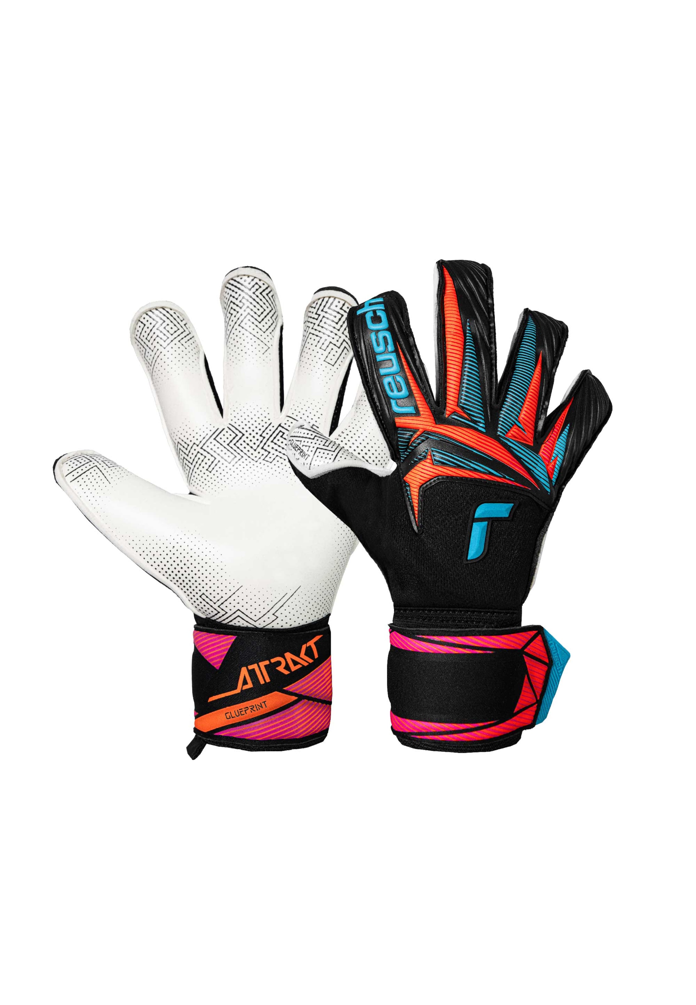 REUSCH Sporthandschoenen 'Attrakt Advance Evolution Glueprint' in de kleur Zwart, Productweergave