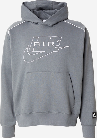 XS dydžio Megztinis be užsegimo 'Air' iš Nike Sportswear, spalva – pilka / balta, Prekių apžvalga