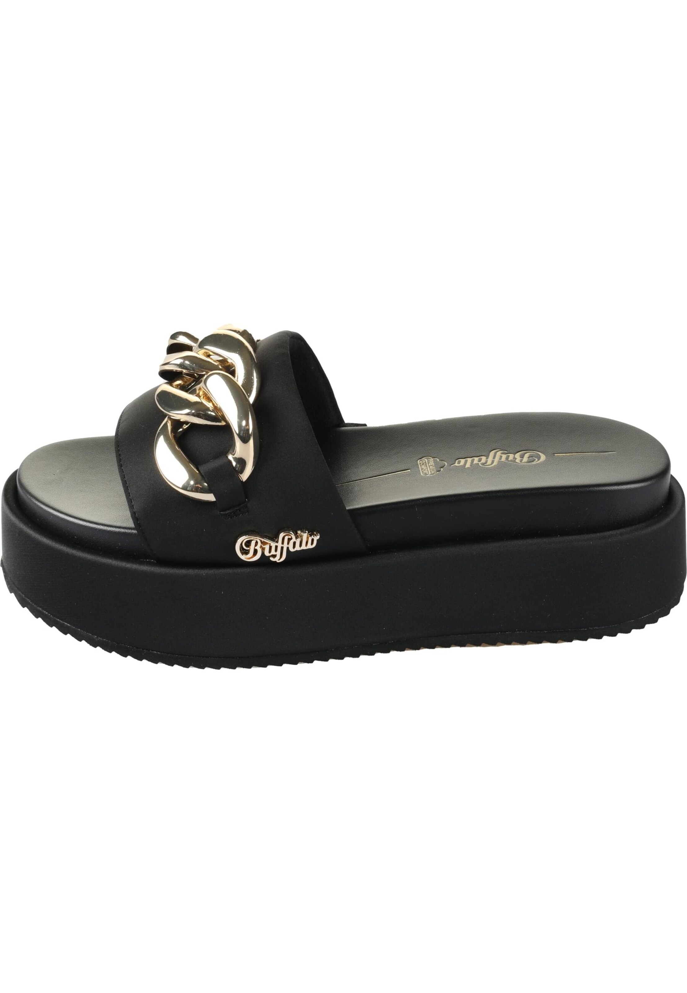 Mule BUFFALO en noir : devant