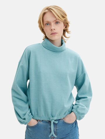 TOM TAILOR DENIM Sweatshirt in Blue: front