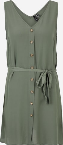 Vero Moda Petite Платье-рубашка 'BUMPY' в Зеленый: спереди