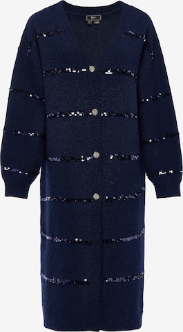 Manteau en tricot 'Festive' faina en bleu : devant