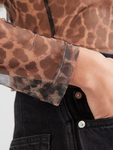 Herrlicher - Camiseta en marrón