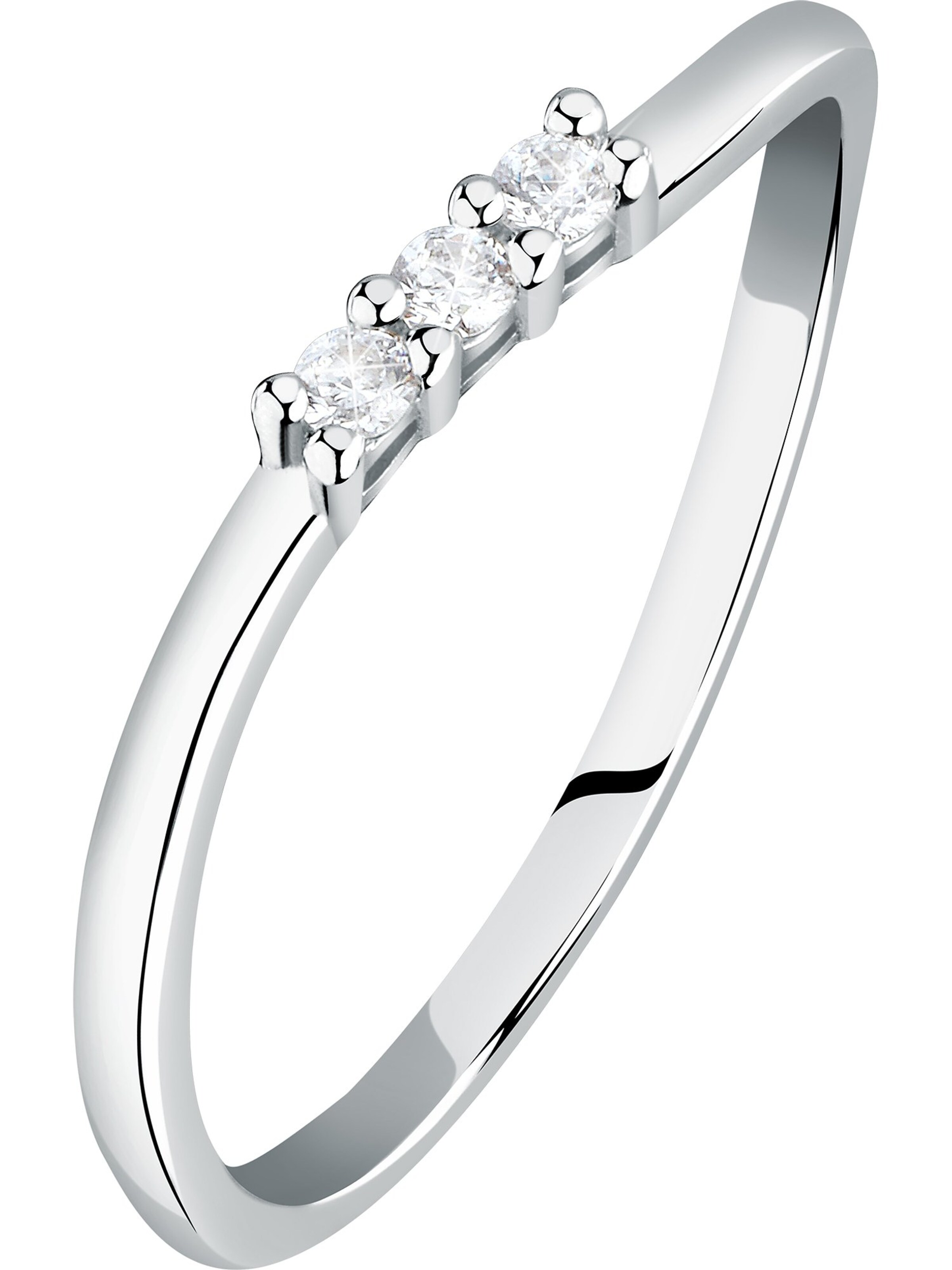 Live Diamond Ring in Silber: Vorderseite