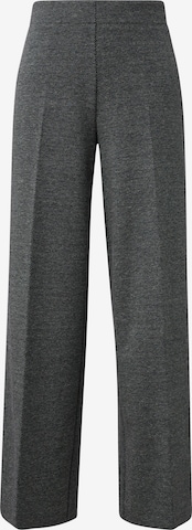 Wide Leg Pantalon à plis s.Oliver BLACK LABEL en gris : devant
