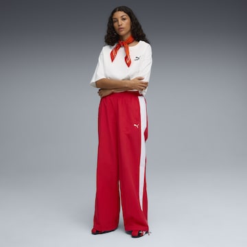 PUMA Wide leg Broek 'T7' in Rood