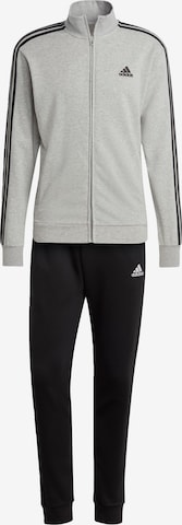 ADIDAS SPORTSWEAR Tracksuit 'Basic 3-Stripes French Terry' in Grey: front