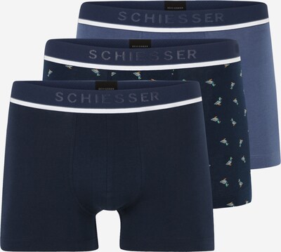 SCHIESSER Boxershorts in nachtblau / taubenblau / grau / weiß, Produktansicht