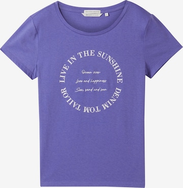 T-shirt TOM TAILOR DENIM en violet : devant