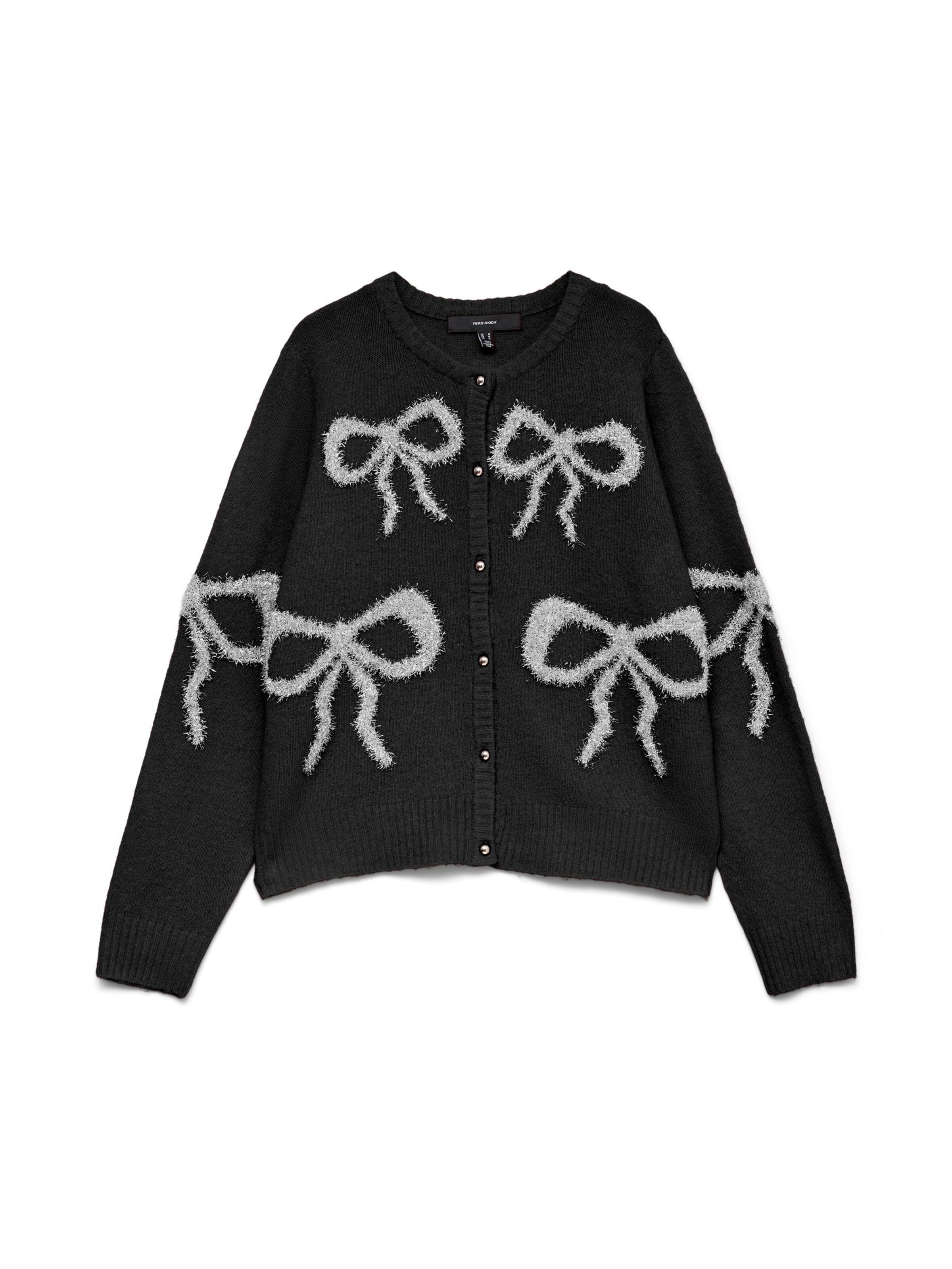 Cardigan 'VMSparkel' VERO MODA en noir : devant