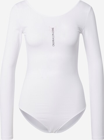 Calvin Klein Jeans T-shirtbody i vit: framsida